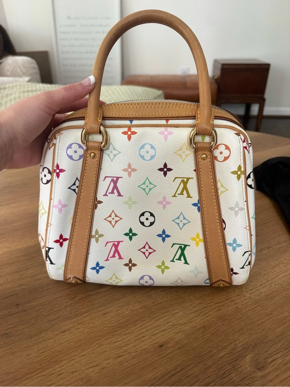 Louis Vuitton Multicolor Monogram White Priscilla Handbag